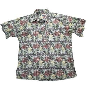 Vintage Kahala Shirt Mens Large Popover Hawaiian Floral Button Up 90s